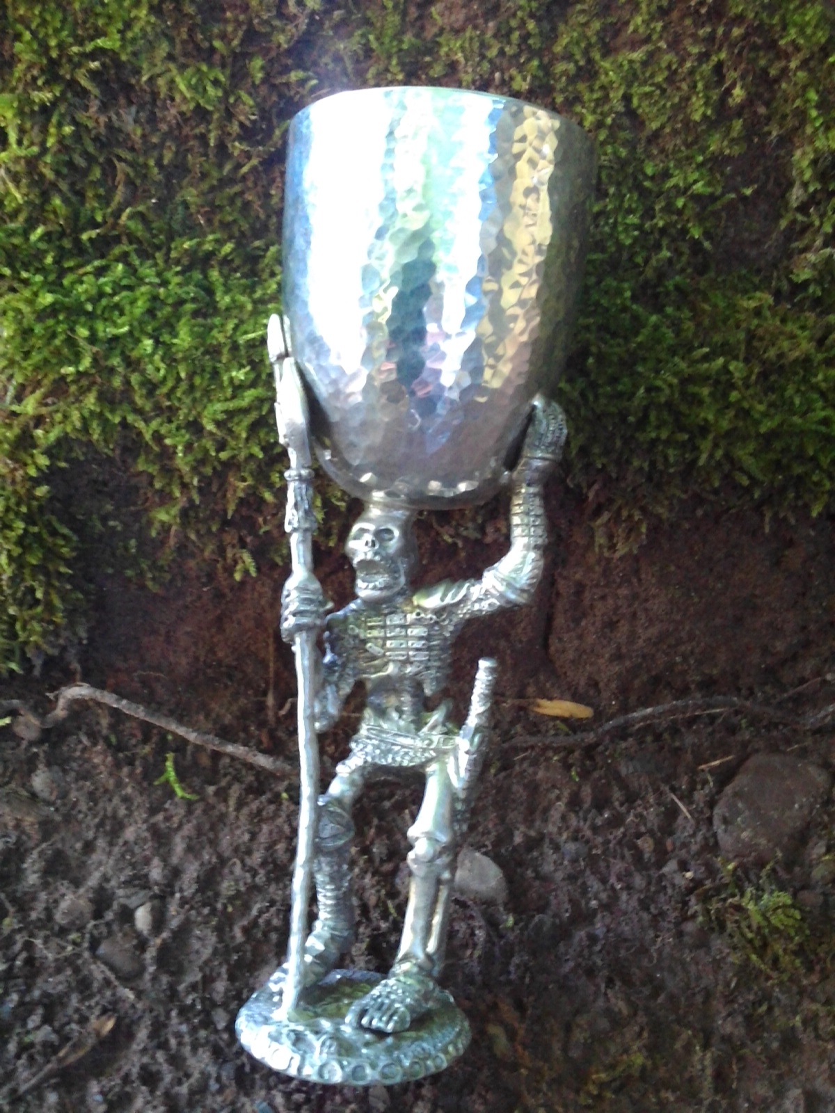 Handcrafted pewter frightknight