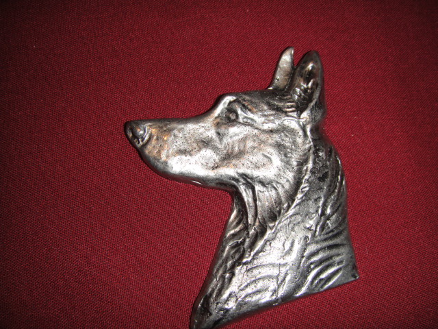 Handcrafted pewter gsd