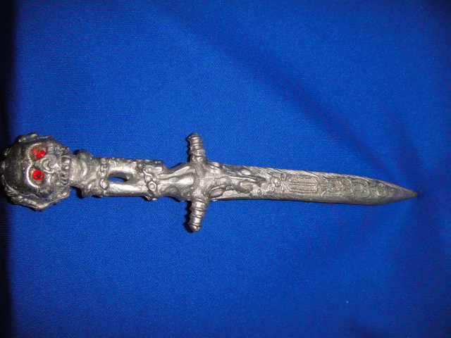 Handcrafted pewter skeletonletteropener